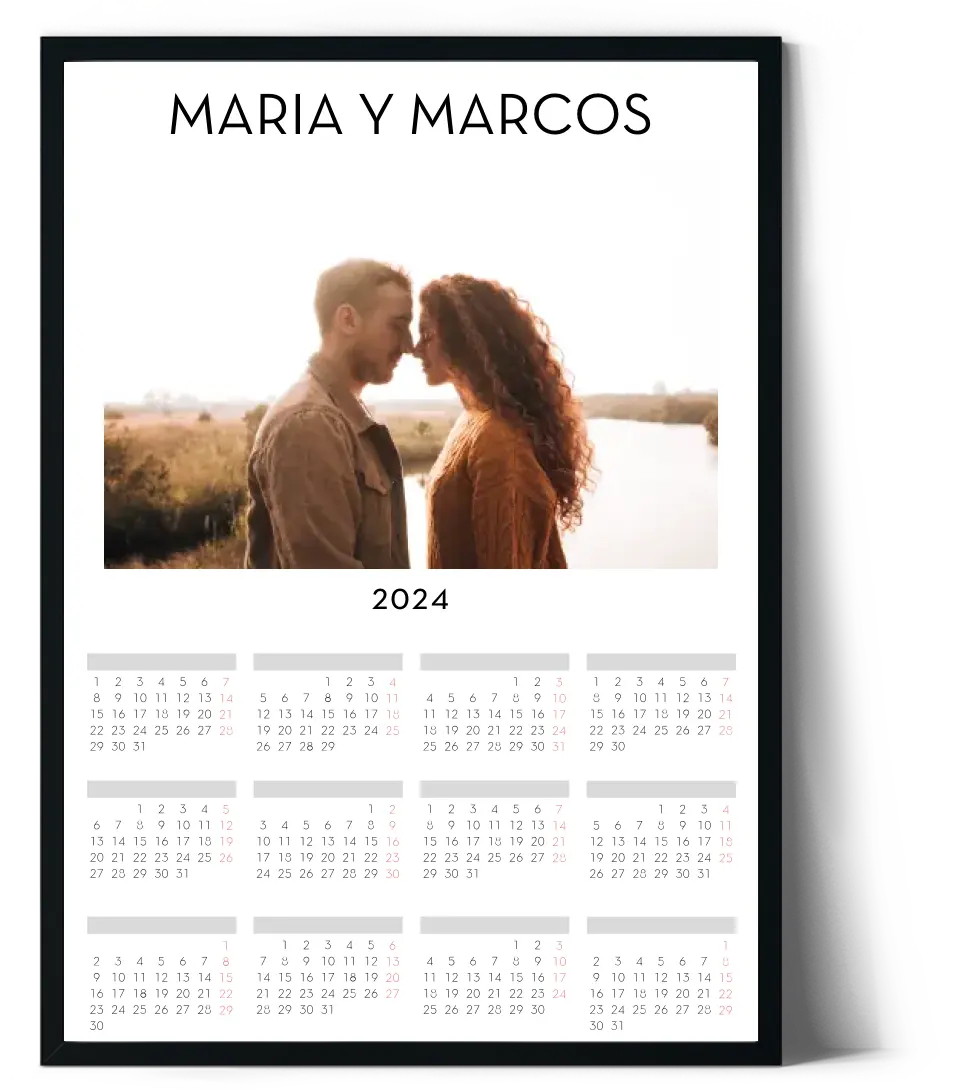 Lámina CALENDARIO VERTICAL CON FOTO