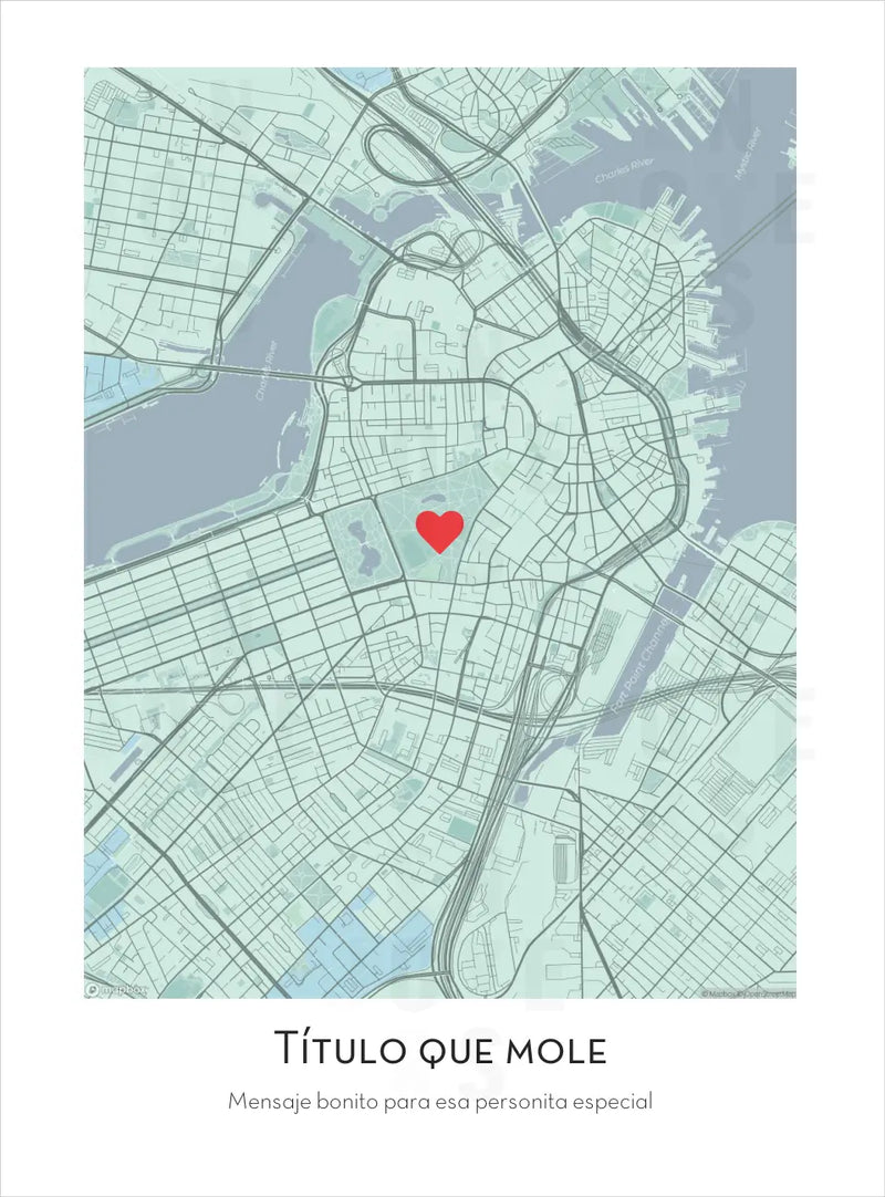 Lámina Mapa con Corazón