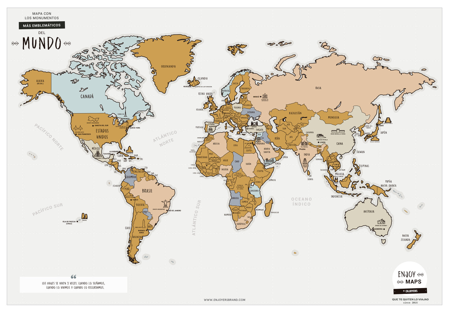 Pack Mapa Rascable Mundo + Maleta de Cabina Flex Negro