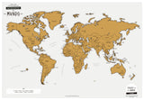 Pack Láminas Rascables: Mapa Mundo + 100 Sabores para Comerte el Mundo