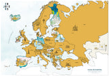 Pack Láminas Rascables: Mapa Rascable de Europa + 50 Películas Imprescindibles