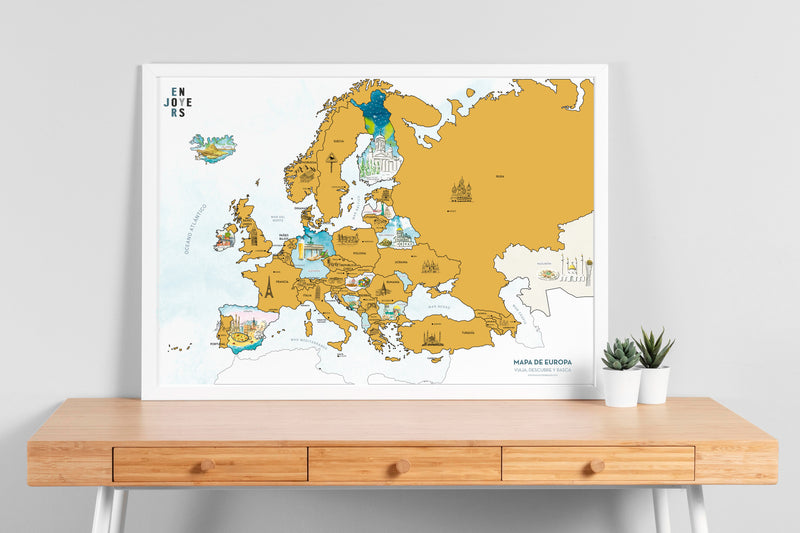 Pack Láminas Rascables: Mapa de Europa + Aventuras que Vivir al Menos una Vez en la Vida