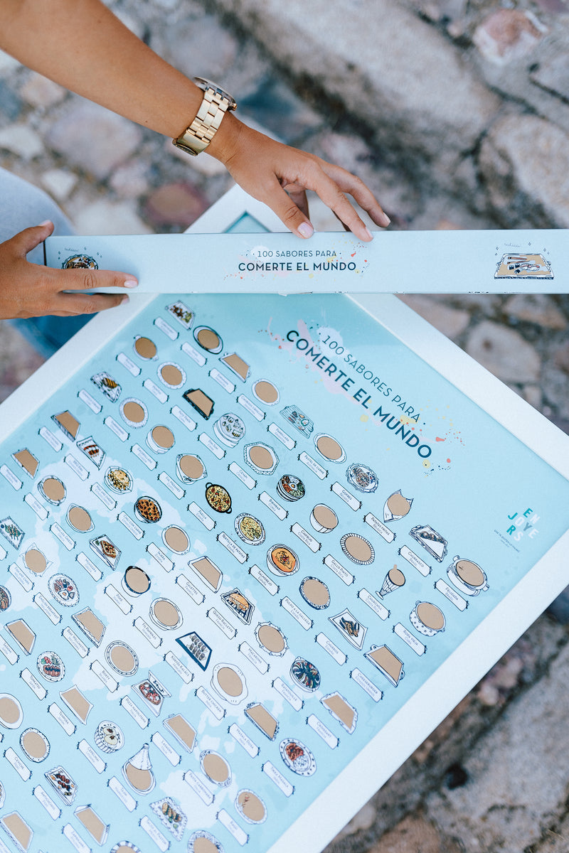 Pack Láminas Rascables: 100 Ciudades de Ensueño + 100 Sabores para Comerte el Mundo