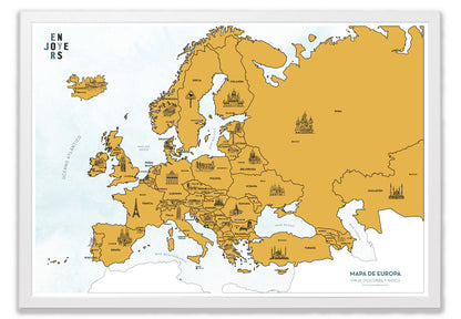 Pack Láminas Rascables: Mapa de Europa + Mapa Mundo