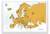 Pack Láminas Rascables: Mapa de Europa + 100 Sabores para Comerte el Mundo