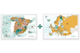 Pack Láminas Rascables: La Esencia de España + Mapa de Europa