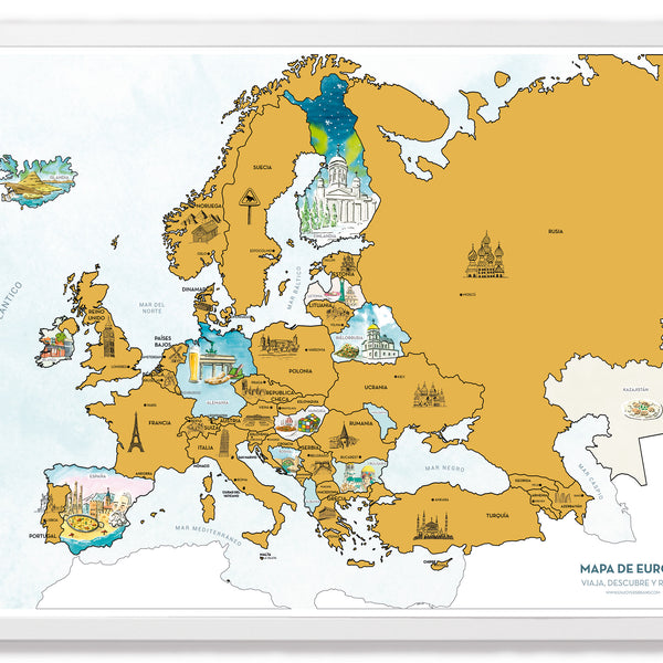 Mapas Para Rascar, España, Europa