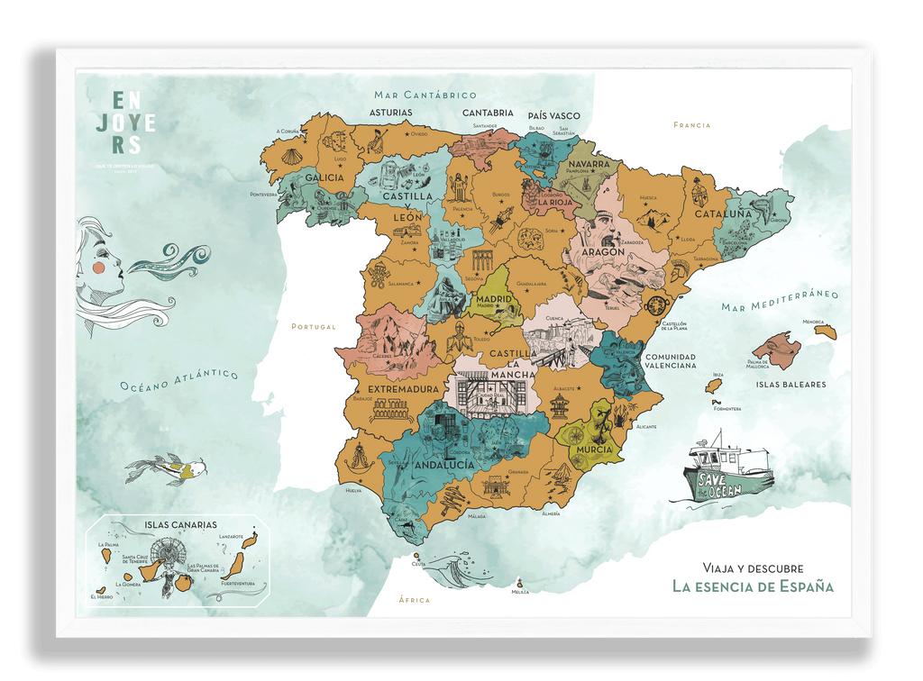 Enjoyers Brand - Al rascar nuestro nuevo mapa de La Esencia de España  descubrirás unas ilustraciones increíbles y muy diferentes a las del  exterior. Porque la esencia se encuentra en el interior
